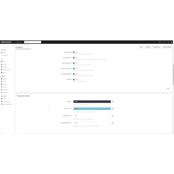 Mobile Menu for PrestaShop | 01generator.com