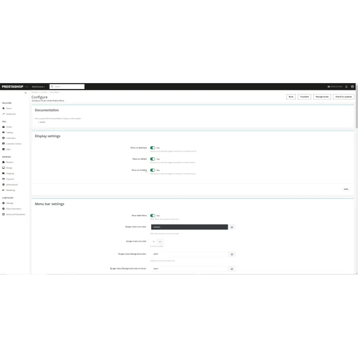 Mobile Menu for PrestaShop | 01generator.com