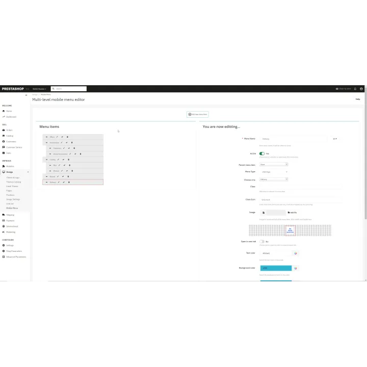 Mobile Menu for PrestaShop | 01generator.com