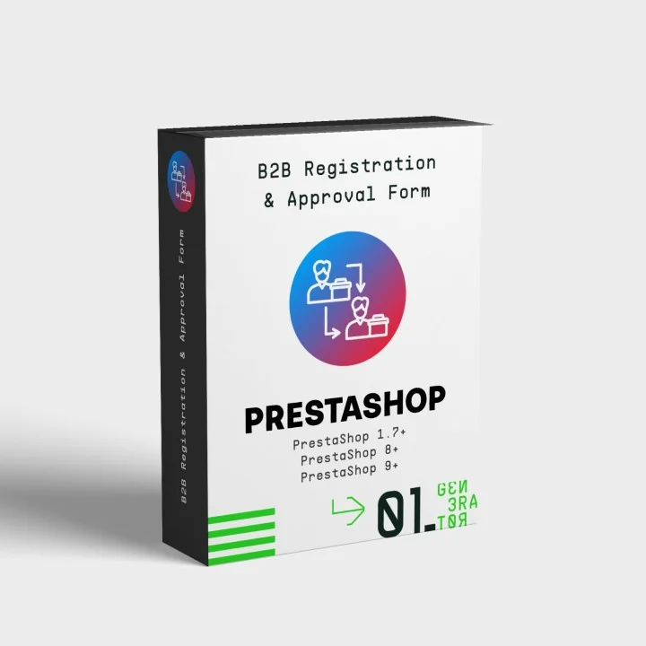 B2B Registration & Approval Form for PrestaShop | 01generator.com