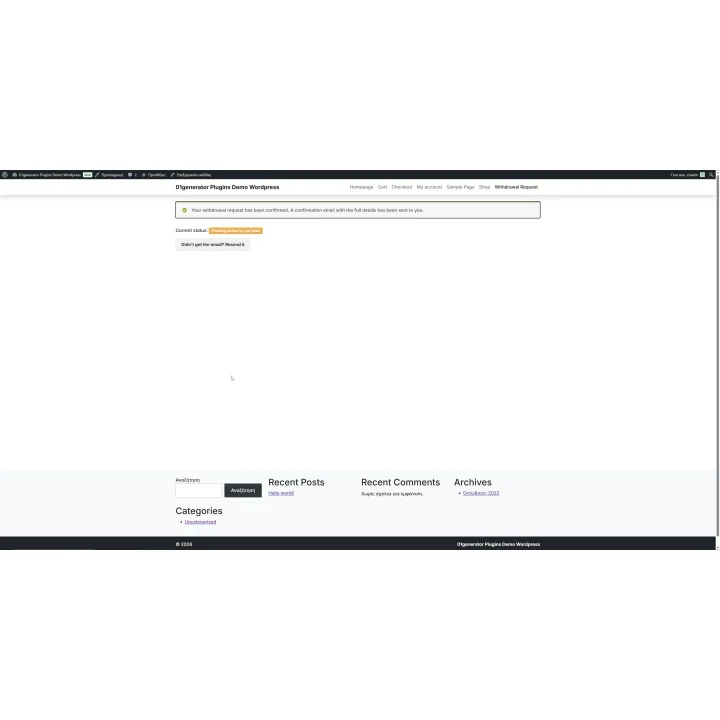 Return & Withdrawal Policy Button for WooCommerce | 01generator.com