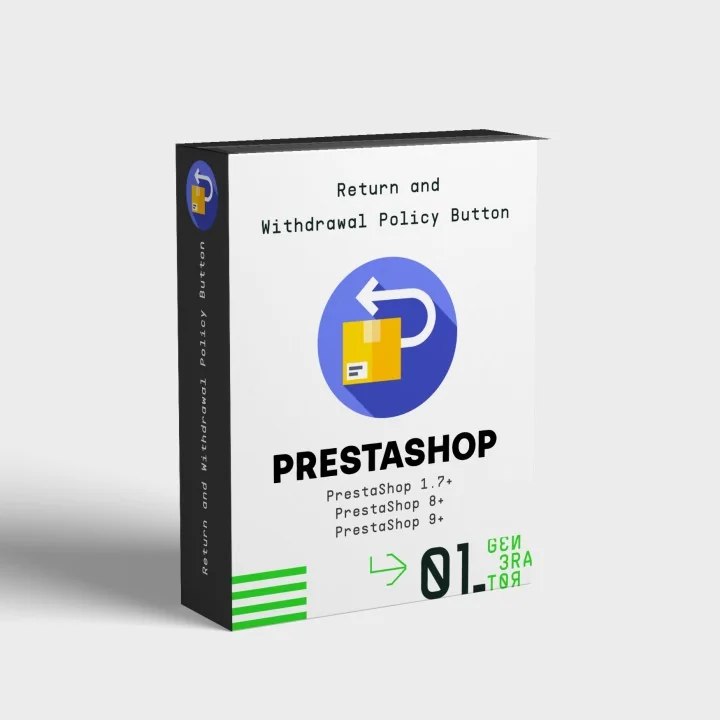 Return & Withdrawal Policy Button for PrestaShop | 01generator.com
